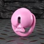 Pink Heart Chastity Cage with 4 Size Rings, Resin 3D Printed Male Chastity Device with Urinary Hole, Lightweight Comfortable Chastity Lock Set for Men