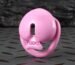Pink Heart Chastity Cage with 4 Size Rings