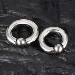 316 Stainless Steel Ball Stretcher - Heavyweight Screw Type C-Ring, Hypoallergenic Male Enhancement Chastity Cage Accessory, Two Sizes (M/L) - Image 6