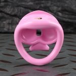 Pink Heart Chastity Cage with 4 Size Rings, Resin 3D Printed Male Chastity Device with Urinary Hole, Lightweight Comfortable Chastity Lock Set for Men - Image 6