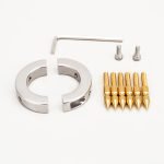 Stainless Steel Ball Stretcher with Spikes, Adjustable Male Genital Weight Ring, Extreme BDSM CBT Toy for Men, 6 Spikes Chastity Device, 212g Heavy Duty Scrotum Stretching Pendant - Image 7