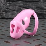 3D Printed Resin Chastity Cage, 2 Sizes Available, Cute Pink Lightweight Breathable Male Chastity Device with 4 Size Rings & Lock Keys for Men - Image 9