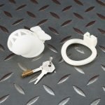 Resin 3D Printed Chastity Cage with Bowknot Design - 4 Sizes Resin Chastity Device Lightweight Male Chastity Lock with 2 Keys & 4 Replacement Rings - Image 2