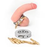 Stainless Steel Ball Stretcher with Spikes, Adjustable Male Genital Weight Ring, Extreme BDSM CBT Toy for Men, 6 Spikes Chastity Device, 212g Heavy Duty Scrotum Stretching Pendant - Image 6