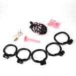 3D Printed Resin Spiked Chastity Cage with Urethral Plug, Removable Soft Spikes Male Chastity Device Set for BDSM - Image 8