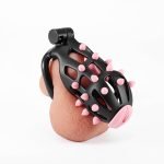 3D Printed Resin Spiked Chastity Cage with Urethral Plug, Removable Soft Spikes Male Chastity Device Set for BDSM - Image 7