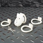 Resin 3D Printed Chastity Cage with Bowknot Design - 4 Sizes Resin Chastity Device Lightweight Male Chastity Lock with 2 Keys & 4 Replacement Rings - Image 4
