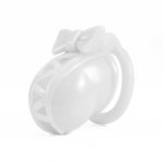 Resin 3D Printed Chastity Cage with Bowknot Design - 4 Sizes Resin Chastity Device Lightweight Male Chastity Lock with 2 Keys & 4 Replacement Rings - Image 11