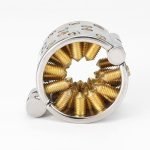 316 Stainless Steel CBT Ball Stretcher with Removable 24K Gold-Plated Spikes - Heavy Duty Chastity Cage Insert Lock for Advanced Play - Image 9