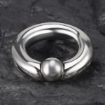 316 Stainless Steel Ball Stretcher - Heavyweight Screw Type C-Ring, Hypoallergenic Male Enhancement Chastity Cage Accessory, Two Sizes (M/L) - Image 7
