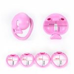 Pink Heart Chastity Cage with 4 Size Rings, Resin 3D Printed Male Chastity Device with Urinary Hole, Lightweight Comfortable Chastity Lock Set for Men - Image 8
