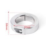 316 Stainless Steel Ball Stretcher Weight 56mm External Diameter 37mm Inner Diameter Heavy Duty C-Ring for Men with Allen Key Lock - Image 8