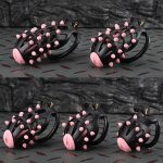 3D Printed Resin Spiked Chastity Cage with Urethral Plug, Removable Soft Spikes Male Chastity Device Set for BDSM