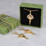 Crown Chastity Key Necklace With Gemstone BDSM Chastity Cage Jewelry Necklace - Image 7