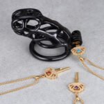 Crown Chastity Key Necklace With Gemstone BDSM Chastity Cage Jewelry Necklace - Image 8