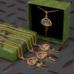 Crown Chastity Key Necklace With Gemstone BDSM Chastity Cage Jewelry Necklace - Image 3