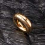 Adjustable 316 Stainless Steel 24K Gold Plated Ball Stretcher Weight - 417g Heavy C-Ring for Men - Image 5