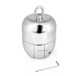 Heavy 316 Stainless Steel Ball Stretcher with Leash, 2611G Weighted BDSM Bondage Cage with Allen Key - Image 10