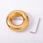 Adjustable 316 Stainless Steel 24K Gold Plated Ball Stretcher Weight - 417g Heavy C-Ring for Men - Image 6