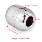 Heavy 316 Stainless Steel Ball Stretcher with Leash, 2611G Weighted BDSM Bondage Cage with Allen Key - Image 7