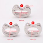 316 Stainless Steel Ball Stretcher Ring - 17mm/27mm Thick, 3 Sizes A/B/C, Heavy Duty Scrotum Weight for Men, 18+ Adult Use - Image 7